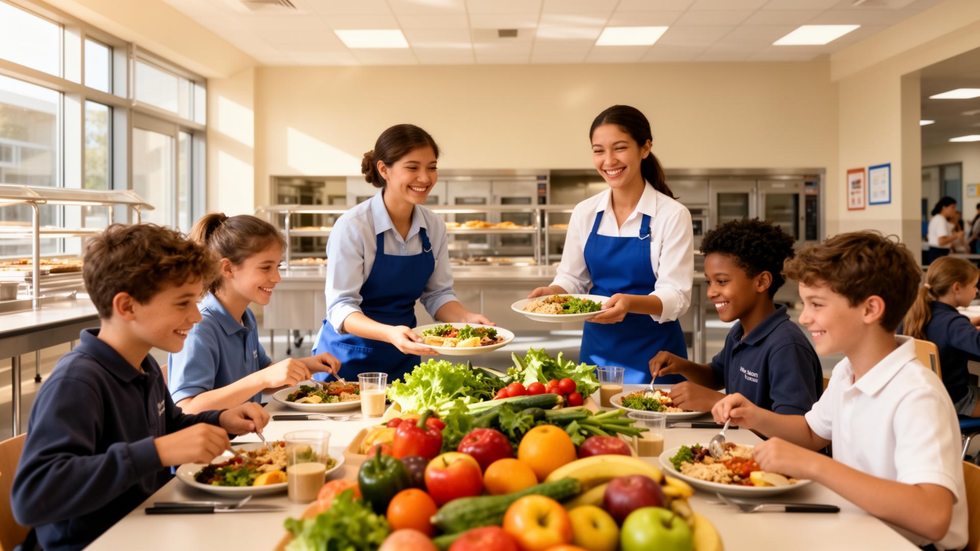 Houston ISD nutrition staff serving fresh meals